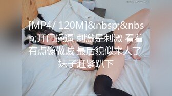 [MP4/ 120M]&nbsp;&nbsp;开门操逼 刺激是刺激 看着有点像做贼 最后貌似来人了 妹子赶紧趴下