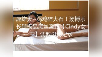 屌炸天~鸡鸡碎大石！汤博乐长腿极品黑丝高跟【Cindy女王】调教母狗记录