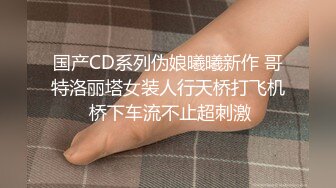 国产CD系列伪娘曦曦新作 哥特洛丽塔女装人行天桥打飞机 桥下车流不止超刺激